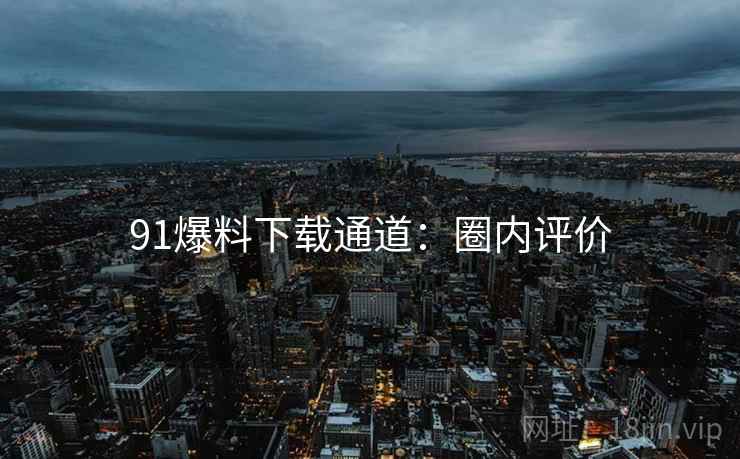 91爆料下载通道：圈内评价