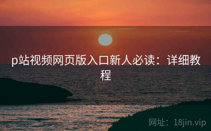 p站视频网页版入口新人必读：详细教程