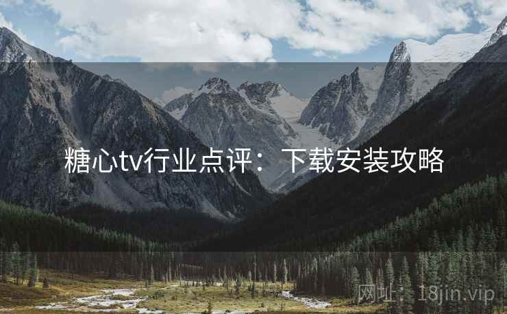 糖心tv行业点评：下载安装攻略