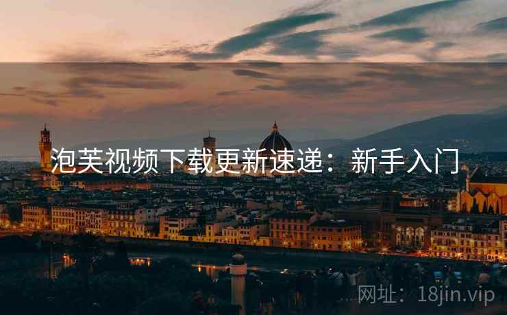泡芙视频下载更新速递：新手入门